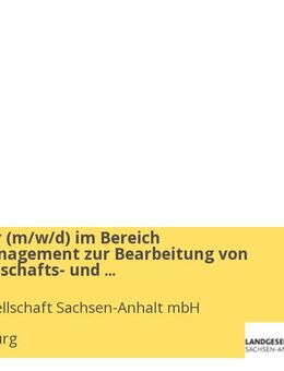 Mitarbeiter (m/w/d) im Bereich Flächenmanagement zur Bearbeitung von Wasserwirtschafts- und Infrastrukturprojekten - Magdeburg