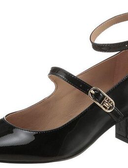 Tommy Hilfiger PUMP DOUBLE STRAP PATENT LEATHER Spangenpumps, Blockabsatz, Abendschuh, Partyschuh, TH-Schmuckelement, schmale Form