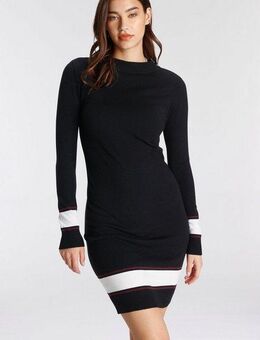 AJC Strickkleid festliche Anlässe, kurz, modern, aus Viskosemischung, Langarm