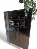 Vitrine Kommode Highboard Nussbaum 60er Vintage Mid century in 65462