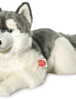 Teddy Hermann® Kuscheltier Husky liegend, 60 cm, zum Teil aus recyceltem Material