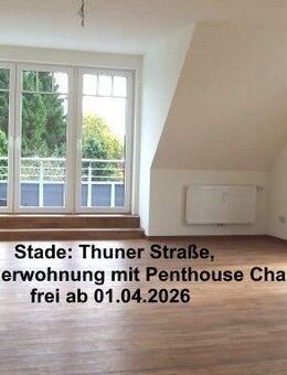 Stade: 3 Zimmerwohnung mit Penthouse Charakter und Balkon - Stade (Hansestadt)