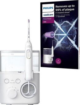 Philips Sonicare Zahnzwischenraum-Reiniger Power Flosser 3000 HX3711/20, Aufsätze: 2 St., mit Quad Stream-Technologie, 2 Reinigungsmodi, 10 Intensitätsstufen