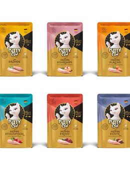 Sparpaket KITTY Cat Filet in Paté Mixpaket 24 x 85 g - Huhn-Variationen (6 Sorten)