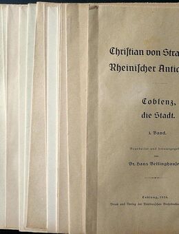 Christian von Strambergs Rheinischer Antiquarius Coblenz, die Stadt Band 1- stark reduziert! - Niederfischbach