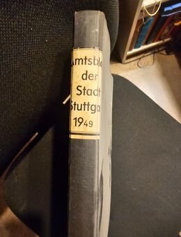 Amtsblatt Stadt Stuttgart 1949 Jahresbuch / Registerkasse / Gläser 70er jahre - Fellbach