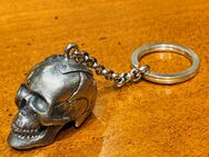 Luxus Totenkopf Schlüsselanhänger handgearbeitet aus Silber 925 - Köln