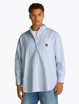 Tommy Jeans Curve Hemdbluse TJW OVS BADGE OXFORD SHIRT EXT in Großen Größen, Oxford Qualität, oversized, Logo-Badge