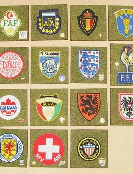 Nationalverbände Stoffembleme + Anstecknadeln zur Raumgestaltung, Originale NEUwertig - Bamberg