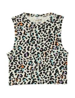 s.Oliver Junior Ripptanktop aus Rippware und mit grafischem Muster