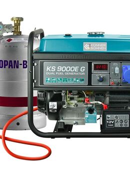 Angebot gültig bis Oktober'2025: "Könner & Söhnen" LPG/Benzin-Generator KS 9000E G - 6kW Nennleistung - Benzin- (Gas-) Motor - 230V - Kaiserslautern