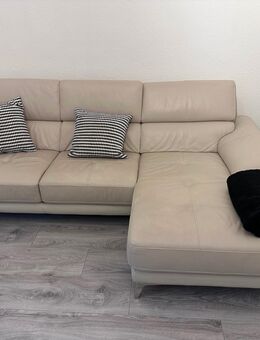 Ledercouch mit Ottomane link - Essen