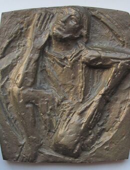 Relief "Der Hörende" von Joseph Krautwald, Bronze o. Messing - Münster
