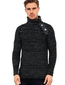 Rusty Neal Strickpullover mit modischen Zierknöpfen