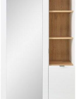 Innostyle Garderobenschrank BARI Garderobenschrank mit Spiegel, BxHxT 78x202x38 cm (1-St) 2 türig, 10 Fächer, Softclose, ABS Kantenschutz, Kleiderstange