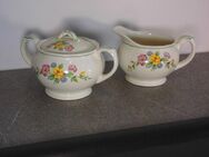 Grindley England Creampetal Milchgießer+Zuckerdose Blumen Vintage zus. 10,- - Flensburg