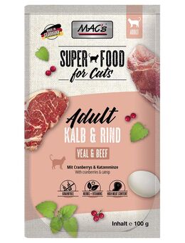 Sparpaket MAC´s Cat Pouch 24 x 100 g - Kalb & Rind