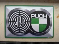 Metallschild / Blechschild – STEYR / PUCH - Leverkusen