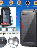 Solar Power Bank 30000mAh Tragbar Externer Batterie Ladegerät in 12051