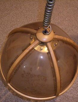 Deckenlampe echt Eiche Natur, 5 Glühbirnen, höhenverstellbar - Baunatal Zentrum