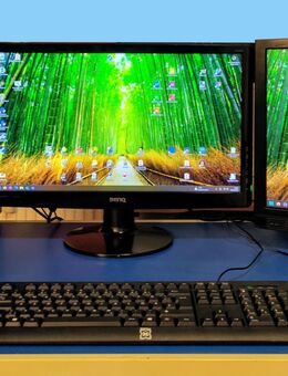 Kompletter Computer, 24 GB RAM, GeForce GTX 960, 20 GB SSD, 1,5 TB (1500 GB!!) HDD, 2 Monitore, Maus, Tastatur - Rottach-Egern