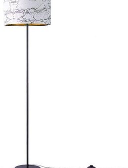 Paco Home Stehlampe Kraft 525, ohne Leuchtmittel, Wohnzimmer Schlafzimmer E27 Marmor Stein Design Grau Weiß