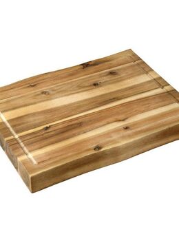 KESPER® Tranchierbrett Schneidebrett mit Saftrille, Akazie, FSC, Massivholz, (1-St)