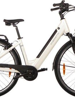 SAXONETTE E-Bike Cityrad SAXONETTE Comfort Plus 5.0 E-Bike Damen 28 Zoll, 7 Gang Shimano Nexus 7 Gänge Schaltwerk, Nabenschaltung, Frontmotor, 468 Wh, (Packung), (mit integr. Akku), Elektrofahrrad für Alltag und Einkauf