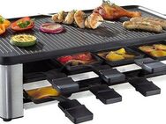 WMF Raclette LONO, 8 Raclettepfännchen, 1500 W, Wnede-Grillplatte, antihaftbeschichtet, 8 Pfännchen