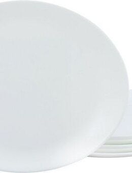 Luminarc Steakteller Essteller Italien Party, (6 St), Teller Set für 6 Personen, weiß, extra resistent, Opalglas