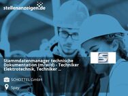 Stammdatenmanager technische Dokumentation (m/w/d) - Techniker Elektrotechnik, Techniker Automatisierungstechnik o. ä. - Spay