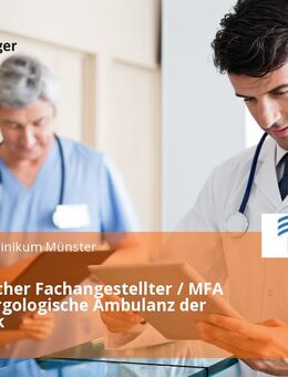 Medizinischer Fachangestellter / MFA (gn*) Allergologische Ambulanz der Hautklinik - Münster