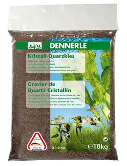 Dennerle Kristall-Quarzkies 1-2 mm (10 kg) - dunkelbraun