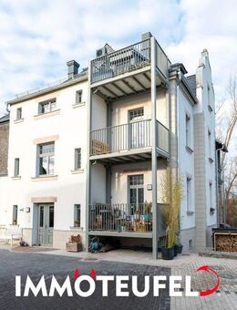 Stilvolle 4-Zimmer-Wohnung mit historischem Kachelkamin, moderner Ausstattung und sonnigem Südbalkon - Chemnitz