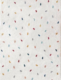 my home Kinderteppich Odan, Hochflor-Teppich, rechteckig, Höhe: 20 mm, bunte Punkte Teppiche, weich, Wohnzimmer, Kinderzimmer