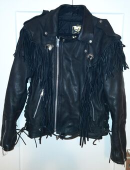 MOTORRAD-/ BIKERLEDERJACKE SCHWARZ zu verkaufen - Fürstenfeldbruck