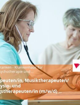 Ergotherapeuten/in, Musiktherapeuten/ in oder Physio- und Bewegungstherapeuten/in (m/w/d) für die Leitung der Komplementären Therapien - Werneck