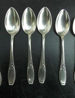 Martin Wilkens 90er Silber 6 Kaffeelöffel Löffel 13 cm Rosen ? zus. 25,- - Flensburg