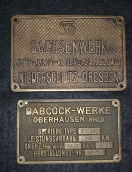 Antike Typenschilder - Wesel