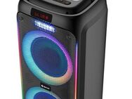 Denver TSP-456 Trolley Speaker Party-Lautsprecher (Bluetooth, 60 W, 60 W RMS, Fernbedienung und kabelgebundenes Mikrofon inklusive)