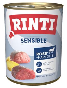Sparpaket RINTI Sensible 24 x 800g - Ross, Hühnerleber & Kartoffel