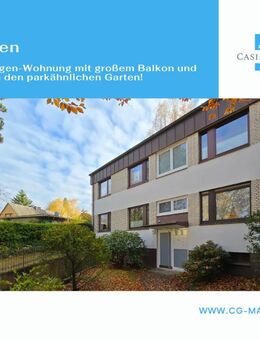 Endetagen-Wohnung mit großem Balkon + Blick in den parkähnlichen Garten! - Hamburg