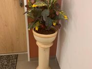 Porzellanblumensäule mit künstlicher Pflanze 120 cm hoch - Hamburg