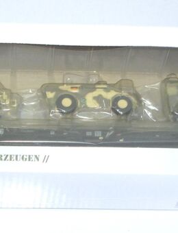 Märklin-4MFOR HO 47028 Bahntransport Niederbordwagen 3 ISAF Einsatzfahrzeuge in OVP - Neu(wertig) - Heilbronn
