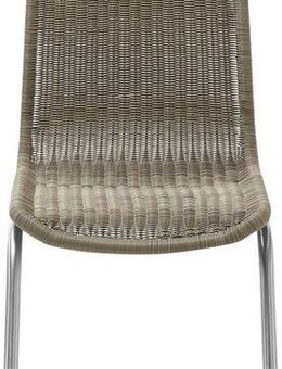 WK WOHNEN Freischwinger WK 7400, Rundrohrgestell in Edelstahloptik, Vollgeflecht, 1er und 2er Set