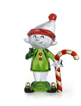 Swarovski Weihnachtsfigur Dekofigur Kristallfigur Sammelfigur Dulcis Elfe und Zuckerstange, (1 St)