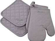 ROSS Topflappen Exclusiv, (Set, 4-tlg), 2x Topflappen und 2x Grillhandschuh, 100% Baumwolle