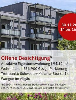 4-Zimmer-Wohnung in Wangen im Allgäu »ETW am Argenbogen, Haus 3« - Gartenanteil - Wangen (Allgäu)