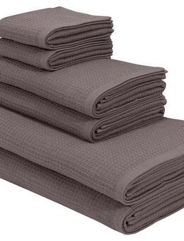 KangaROOS Handtuch Set Cassidy, Handtuch in Premium Qualität, 500 gr/m², Waffeloptik, Frottier (6-St), Duschtücher, Handtücher, Gästetücher, 100% Baumwolle, 5 Jahre Garantie