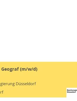 Geografin / Geograf (m/w/d) - Düsseldorf